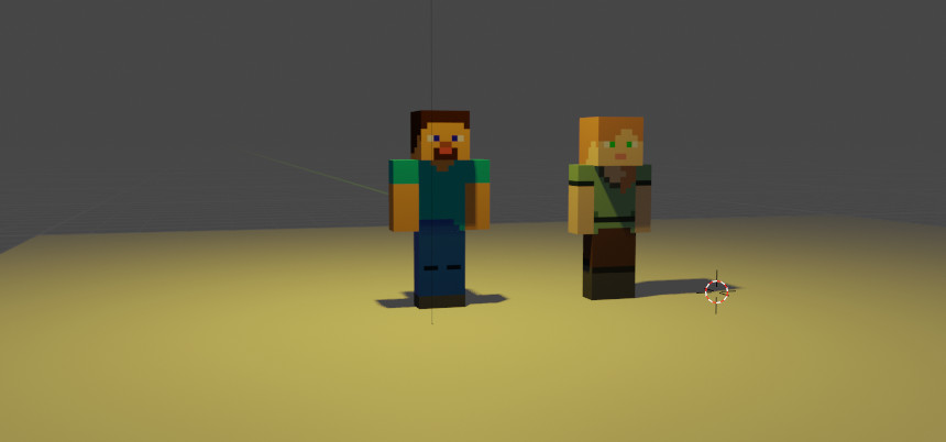 Lampe 3D Minecraft Steve et Alex