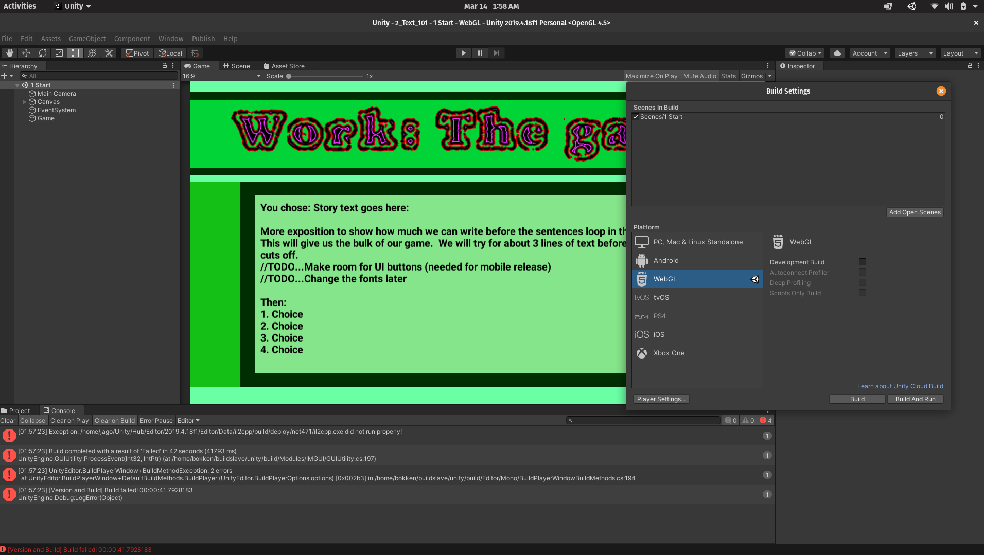How to submit an Unity game in WebGL format to Itch.io - Home