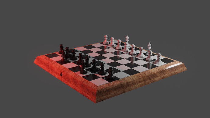 Chess Scene with nodes effect