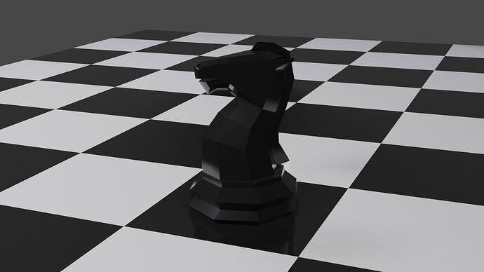 Low Poly Knight Black