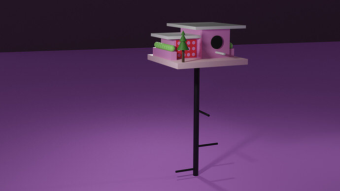 Birdhouse in Cycles (Part 1 of the Blender course)