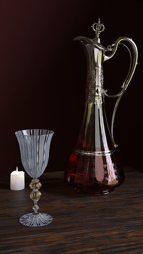 Decanter and glass