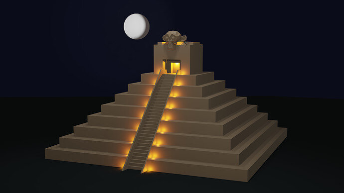Mayan Pyramid Render 1