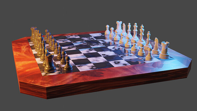 Chess Board Scene