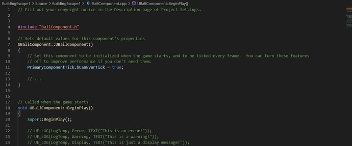 Error Line for #include - Ask - GameDev.tv