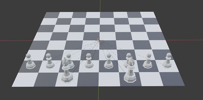 Low Poly Pawns and Bishops