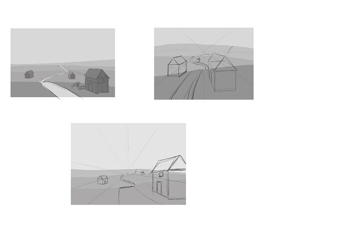 Landscapes & 1 Point Perspective