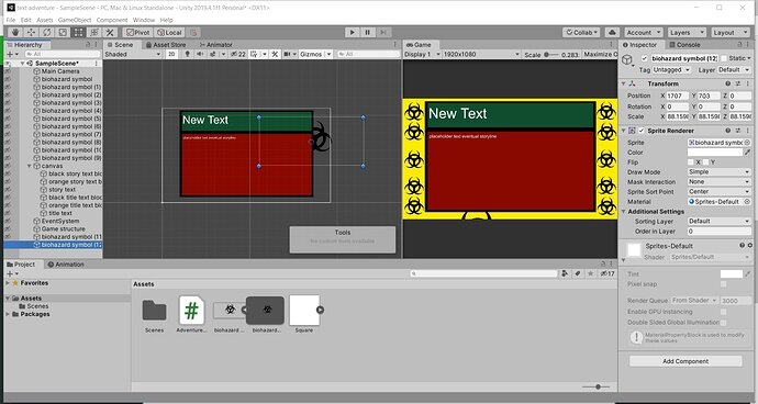 Hiding the Screen Canvas in the Unity Editor