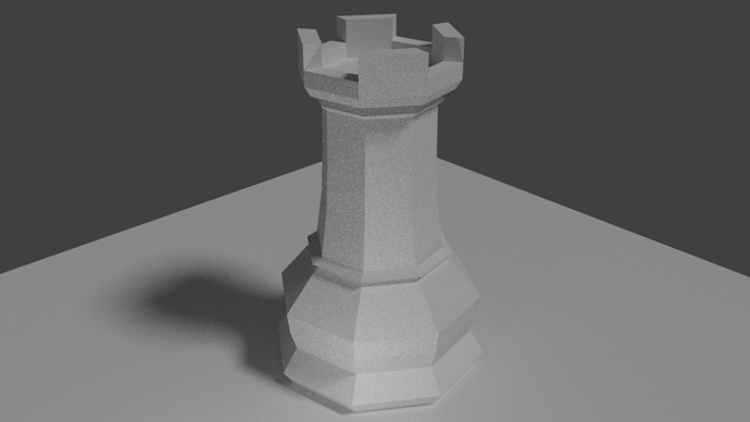 Rook chess piece ow poly