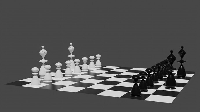 High Poly Chess-2 pieces