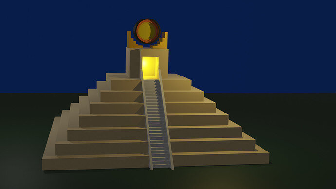 pyramid with lighting