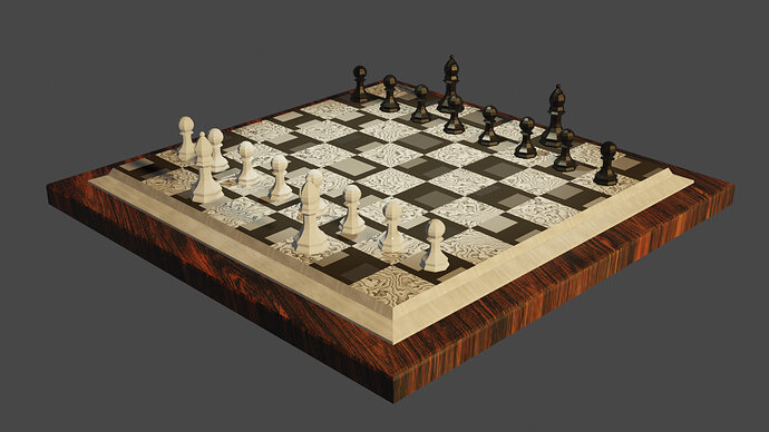 chess scene render 4