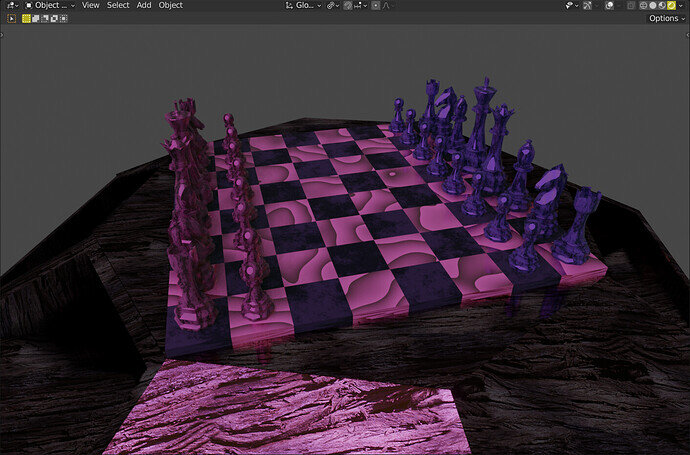 Chess Board Scene Textured Dual Board 4