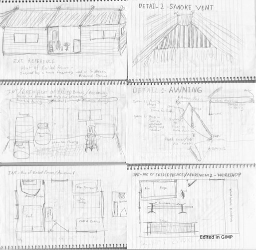 Hut of Exiled Princes Sketchup
