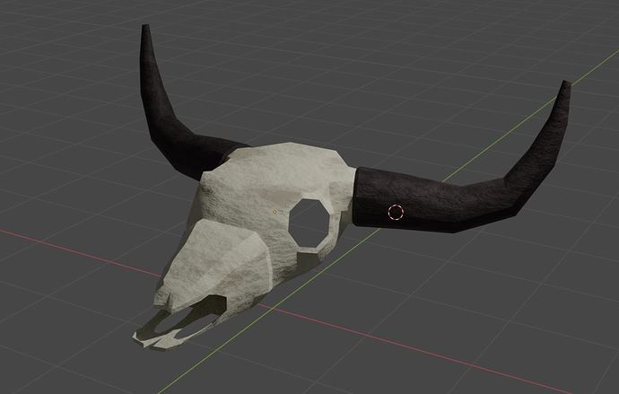 Bison skull low detail