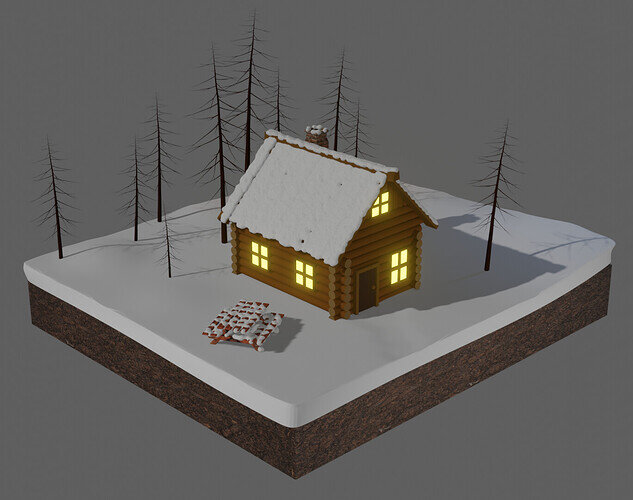 2 Log cabin perspective