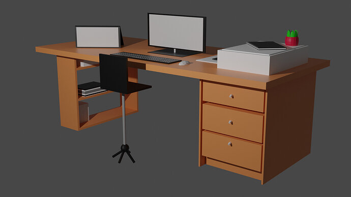 rendered-desk