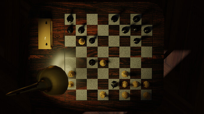 Chess scene render 3
