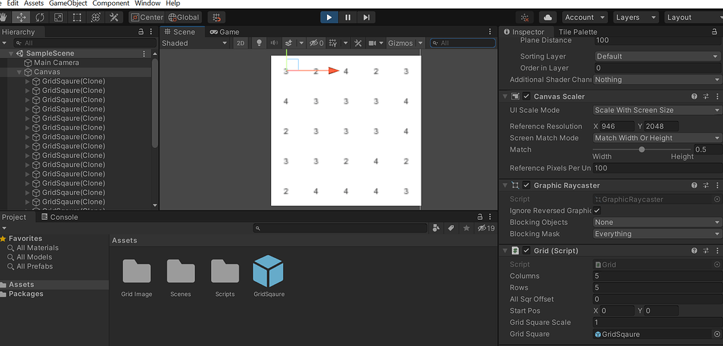 Help with grids - Ask - GameDev.tv
