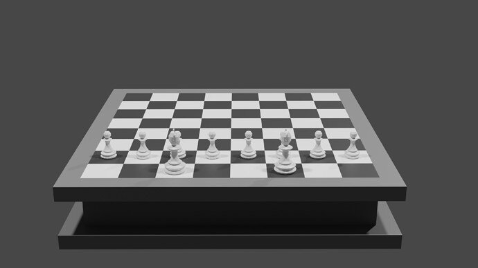 Low Poly Chess Set Cycles