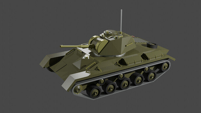 Section 1 challenge 6mm T-80 light tank cycles render