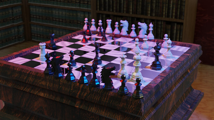 Chess end depth of field