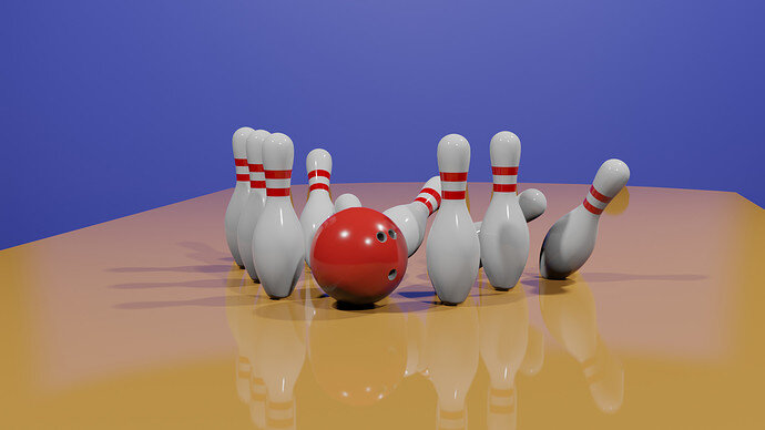 bowling - lights and reflections