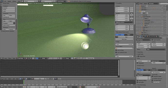 Lamp and light
