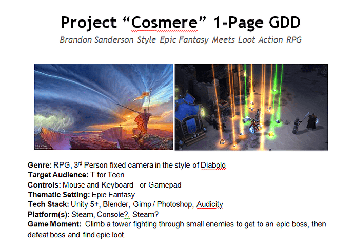 project cosmere GDD SS