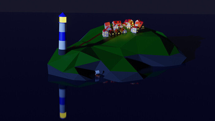 low poly insel
