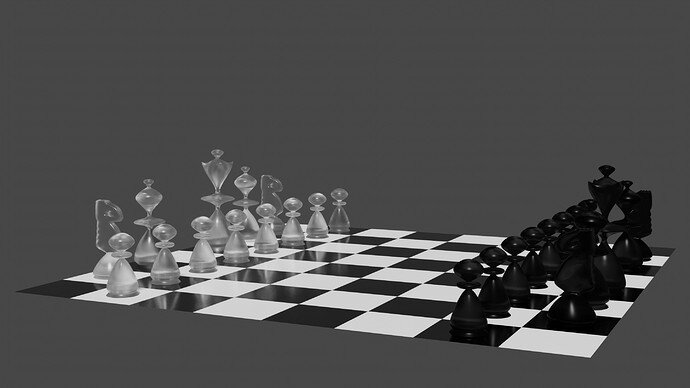 High Poly Chess-3 pieces