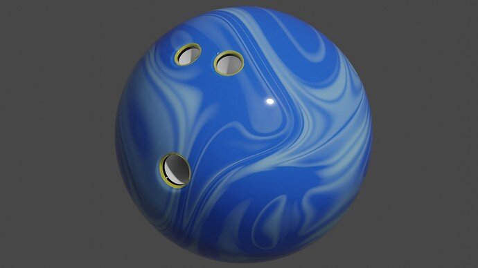 Render Bowling Ball Cycles NLM HD Texture Shine B4