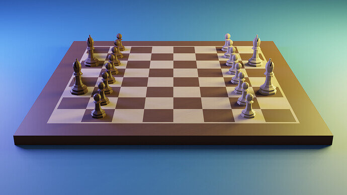 Low Poly Chess Lighting