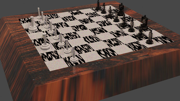 Chess Board with Tile Texture