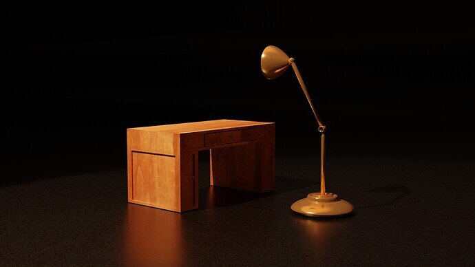 lamp and desk render png