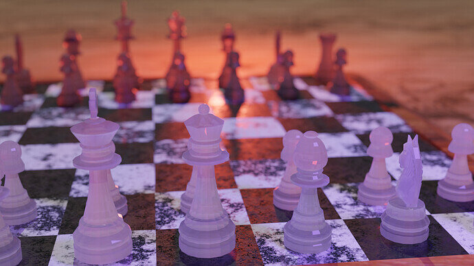 Chess set - 008 - Depth of field