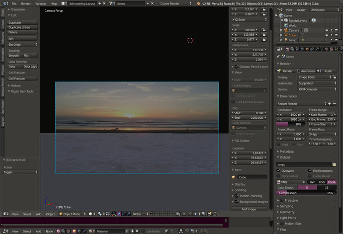 Compositing Beach Picture Setting Up camera