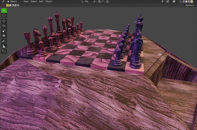 Chess Board Scene Textured Dual Board 2