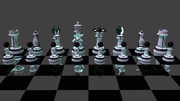 render chess board 10