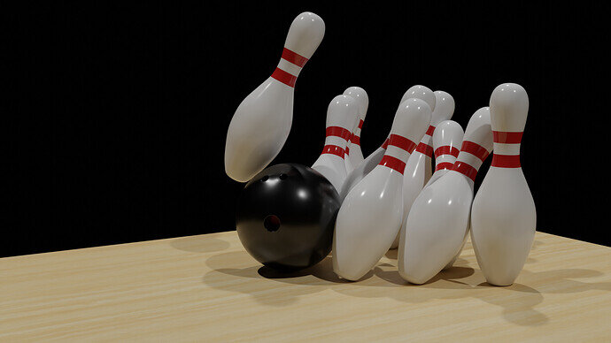 Simple bowling scene