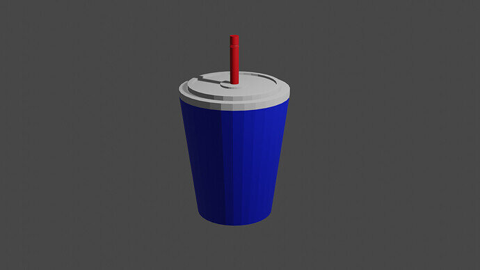 low poly soda cup