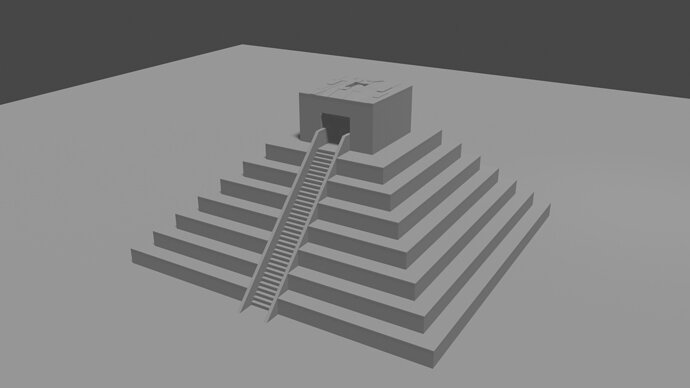Myan Pyramid with Stairs
