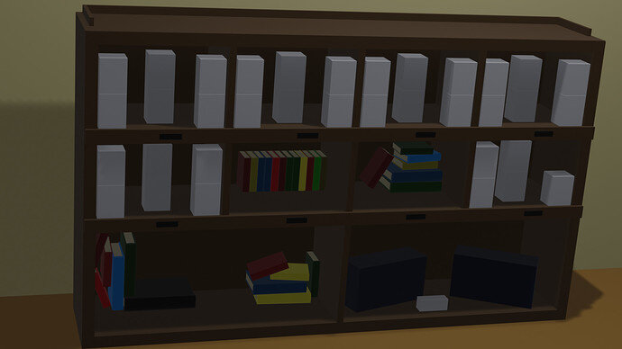 Colored Bookshelf