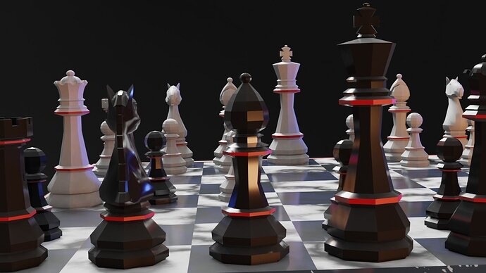 Blender Chess Set Showcase