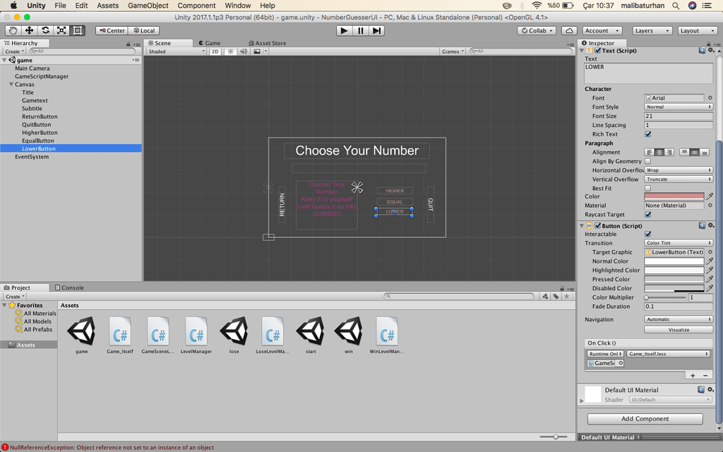 Buttons Don't Work, I have attached them with no problem - Ask - GameDev.tv