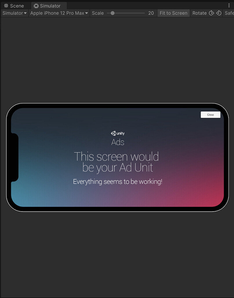 How to display and customize a real ad instead of the still frame test