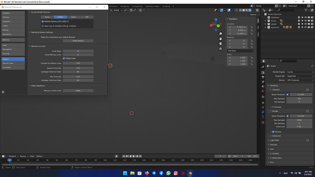 Rendering problem with cycels - Ask - GameDev.tv