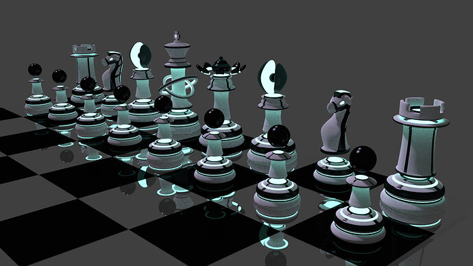 render chess board 11