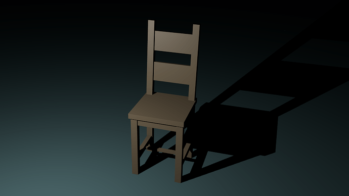 Wooden Chair Render 2