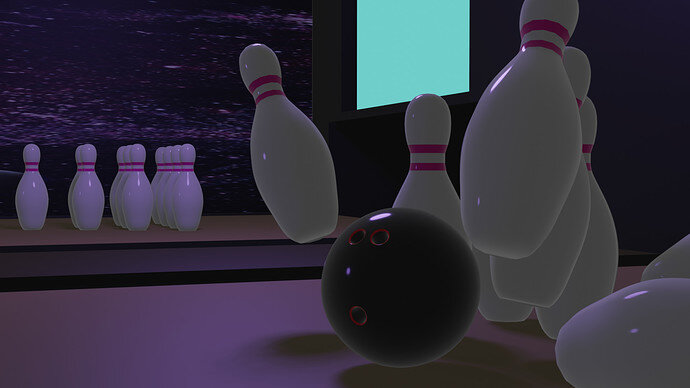 Bowling Scene Strike 1